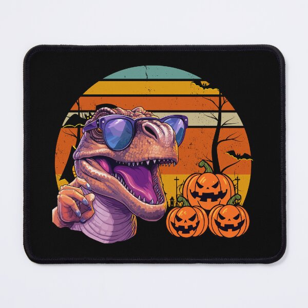 Item preview, Funny cute halloween Dinosaur wearing glasses / Pumpkasaurus designed and sold by Reda Ls ⭐️⭐️⭐️⭐️⭐️.