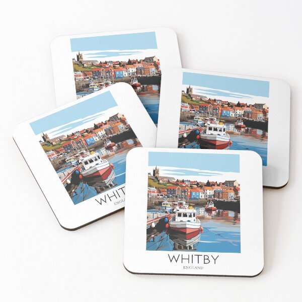 Item preview, A Pop Art Travel Print of Whitby - England  designed and sold by StudioRedKoala.