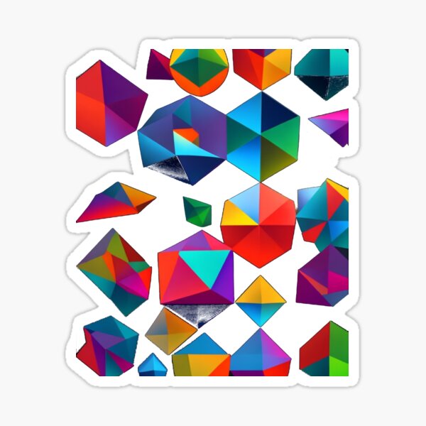 Colorful geometric figures Sticker