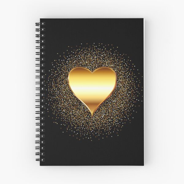 Item preview, gold glitter heart designed and sold by Yarkos.