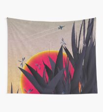 Red Heat (with Dragonflies) Wall Tapestry