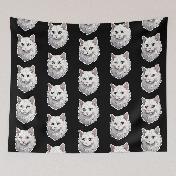 Item preview, Vinilo gato pelo largo blanco designed and sold by MendaciousMina.
