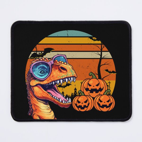 Item preview, funny cute halloween Dinosaur wearing glasses / Pumpkasaurus designed and sold by Reda Ls ⭐️⭐️⭐️⭐️⭐️.