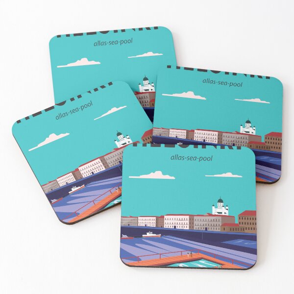 Item preview, Helsinki finland travel poster city landscape  designed and sold by Arctic frame studio.