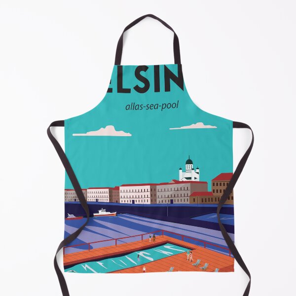 Item preview, Helsinki finland travel poster city landscape designed and sold by Arctic frame studio.