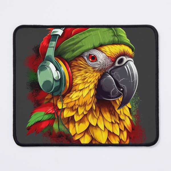 Item preview, My Favorite Color Is Reggae Funky Rasta Parrot  designed and sold by Gaviani Design Studio.