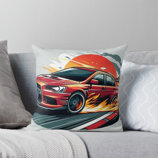 Item preview, Blazing Drift Orange Lancer Evo with Fiery Flames designed and sold by ETVdesign.