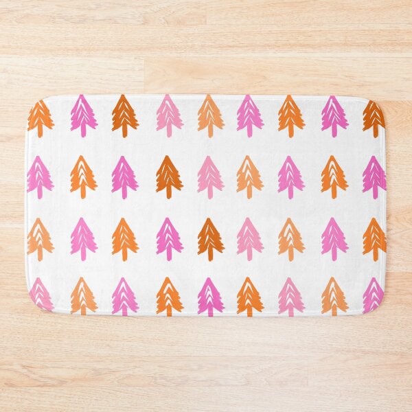 Item preview, Woodland Pine Trees Pattern in Pink and Orange designed and sold by OneThreeSix.