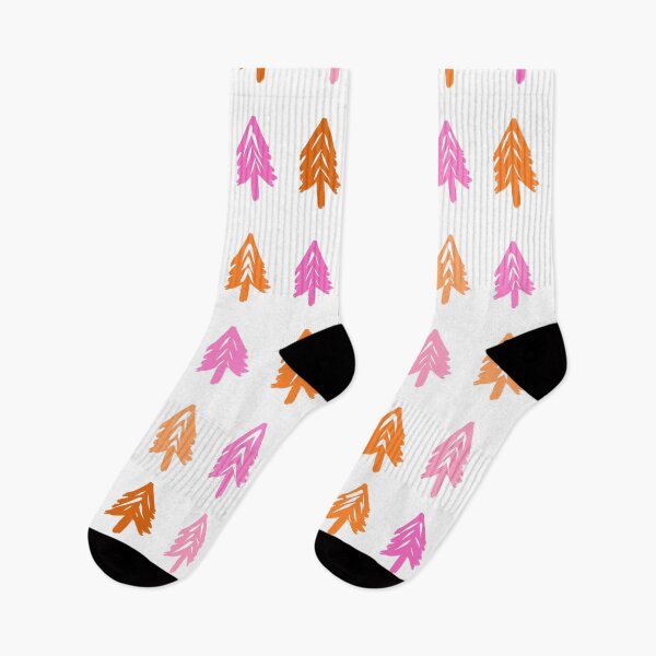 Item preview, Woodland Pine Trees Pattern in Pink and Orange designed and sold by OneThreeSix.