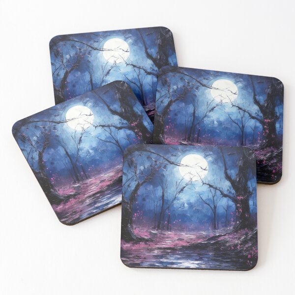 Item preview, An idyllic fullmoon night designed and sold by AM FineArtPrints.