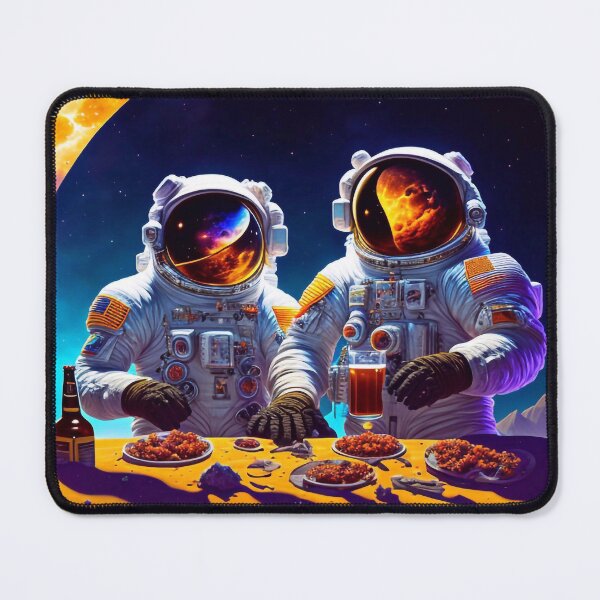 Item preview, Two astronauts cook on the moon designed and sold by M-Y-A-R-T-.