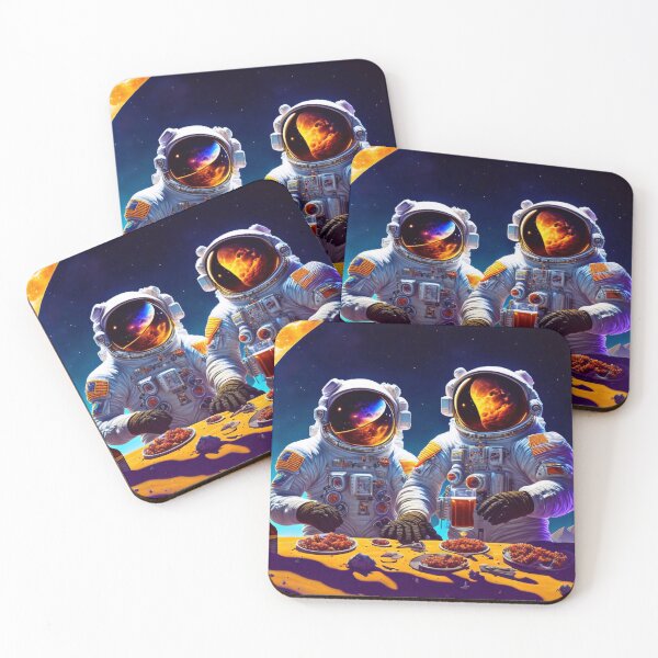 Item preview, Two astronauts cook on the moon designed and sold by M-Y-A-R-T-.