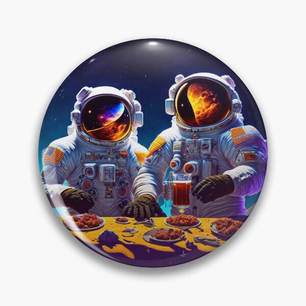 Item preview, Two astronauts cook on the moon designed and sold by M-Y-A-R-T-.
