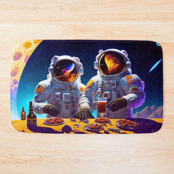 Item preview, Two astronauts cook on the moon designed and sold by M-Y-A-R-T-.