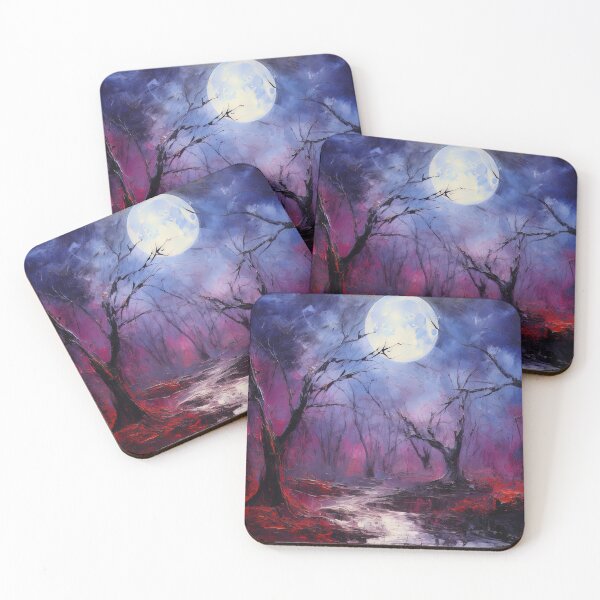 Item preview, An idyllic fullmoon night designed and sold by AM FineArtPrints.