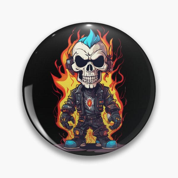 Item preview, Burning Skull Man designed and sold by Bianca-Design.