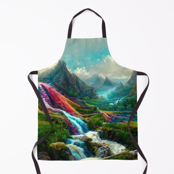 Item preview, Fantasy Mountain Landscape With Waterfalls  designed and sold by enchantedlife.