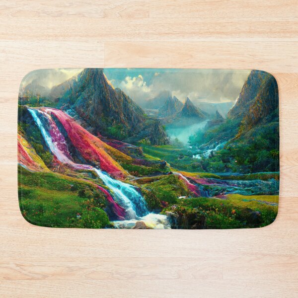 Item preview, Fantasy Mountain Landscape With Waterfalls  designed and sold by enchantedlife.