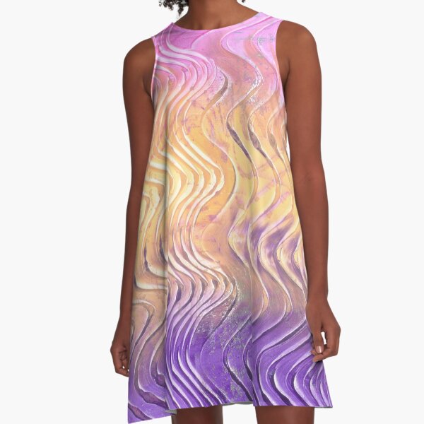 Easter Egg Wave A-Line Dress