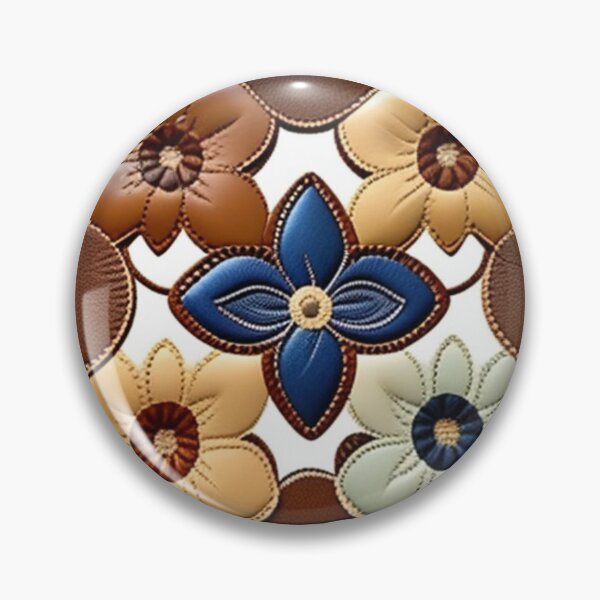 Artikelvorschau, Florales Designer-Leder-Patchwork entworfen und verkauft von Roxburylane.