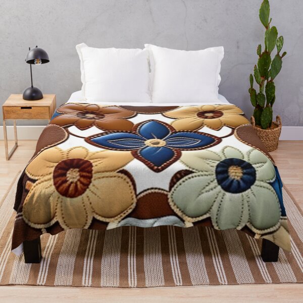 Item preview, Floral designer leather Patchwork  designed and sold by Roxburylane.