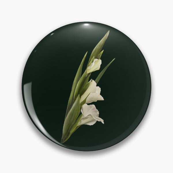 Artikelvorschau, Gladiolen weiße Blüten, handgezeichnete Aquarell-Digital-Blumenillustration von Blumen und Blättern. entworfen und verkauft von BartolArt.