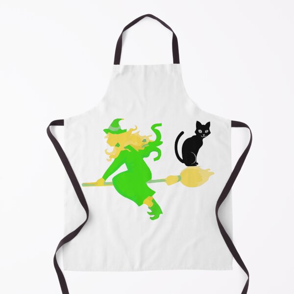 Item preview, Witch and Cat: Spooky Halloween Delight Green designed and sold by ara-designs.