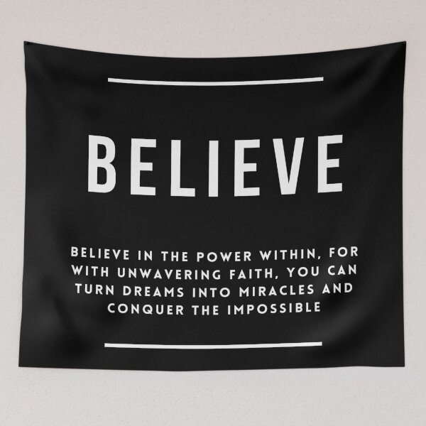 Item preview, Believe Motivational Inspirational Definition Quote Sign Words designed and sold by CanvasInspire.