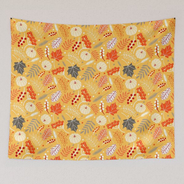 Item preview, Autumn Season Pumpkin Berries Leaves  designed and sold by Nicola-Rowe.