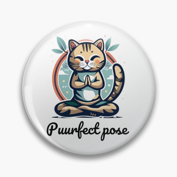 Artikelvorschau, Eine Katze macht die Lotus-Yoga-Position mit Slogan entworfen und verkauft von VoilaPrint.