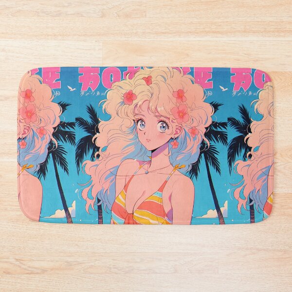 Item preview, Cute anime 80s beach blonde girl 19- Retro designed and sold by octoboobs.