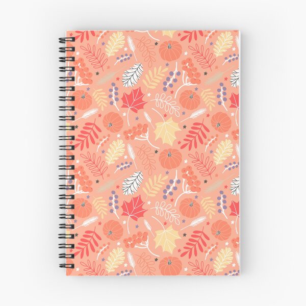 Item preview, Autumn Seasonal Pumpkin Berry Leaves pattern designed and sold by Nicola-Rowe.