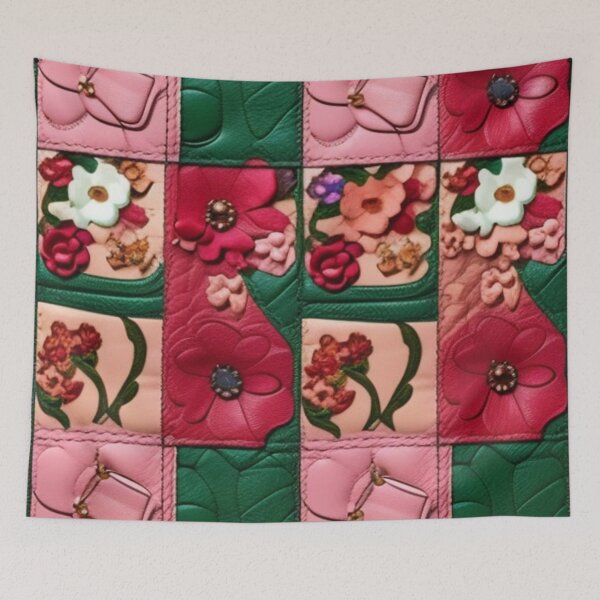 Item preview, Designer leather floral Patchwork  designed and sold by Roxburylane.