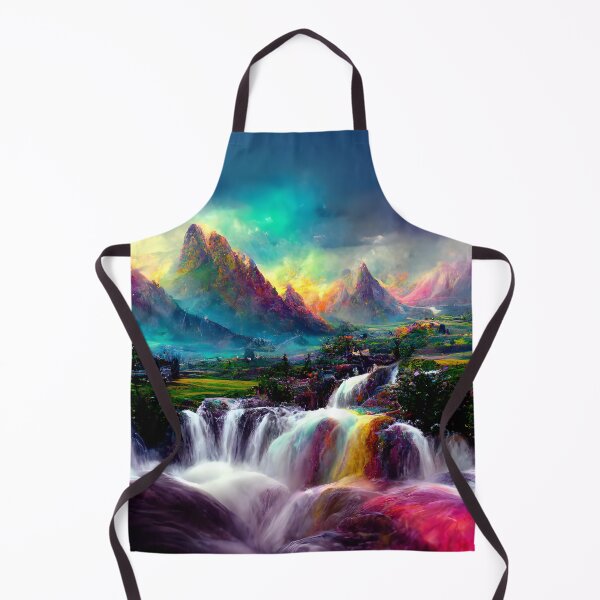 Item preview,  Fantasy Mountain Landscape With Waterfalls - Version 2 designed and sold by enchantedlife.