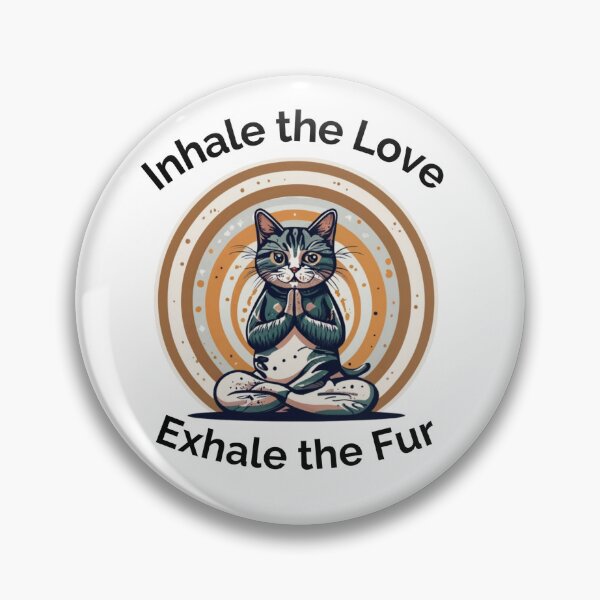Item preview, An alley cat doing the lotus yoga position with slogan designed and sold by VoilaPrint.