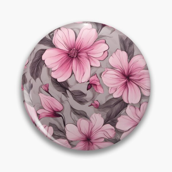 Item preview, patrón floral transparente. flores, hojas y ramas con fondo rosa. designed and sold by APHIDAT-TA.
