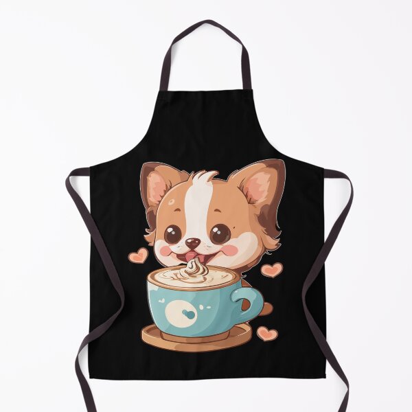 Item preview, Puppuccino Dog Drinking Cappuccino designed and sold by Peculiarts.