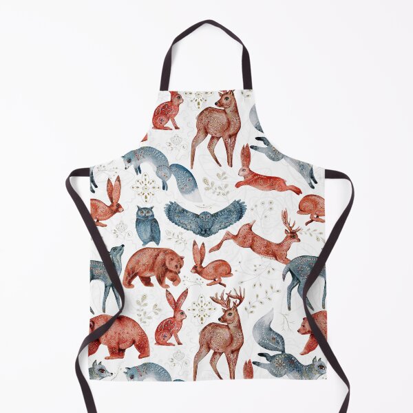 Item preview, Winter Folk Cottage Core Seamless Pattern - Bear - Rabbit - Fox - Deer designed and sold by SorryFrog.