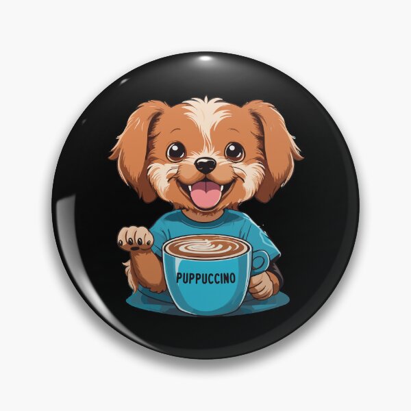 Item preview, Puppuccino Dog Drinking Cappuccino designed and sold by Peculiarts.