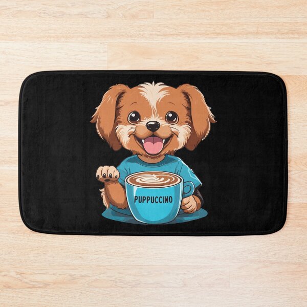 Item preview, Puppuccino Dog Drinking Cappuccino designed and sold by Peculiarts.
