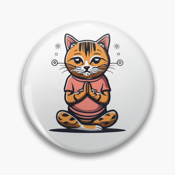 Artikelvorschau, Eine rotbraune Katze, die die Lotus-Yoga-Position macht entworfen und verkauft von VoilaPrint.