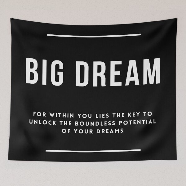 Item preview, Big Dream Motivational Inspirational Definition Quote Sign Words designed and sold by CanvasInspire.