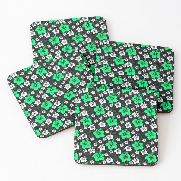 Item preview, Green White Abstract Floral Surface Pattern designed and sold by PatternTitan.