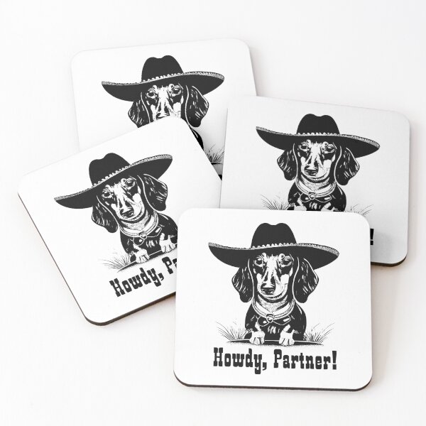 Item preview, Howdy Partner Cowboy Dachshund designed and sold by Hic21.