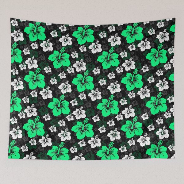 Item preview, Green White Abstract Floral Surface Pattern designed and sold by PatternTitan.