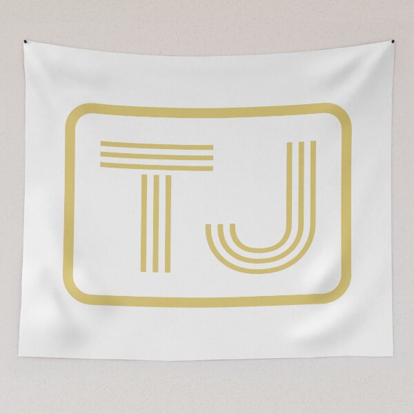 Item preview, TJ Initials Gold Geometric Letters designed and sold by Jeallan Designs.