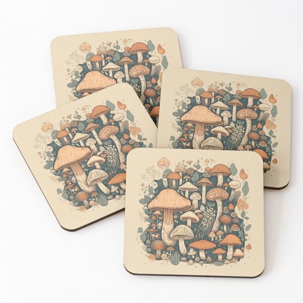 Item preview, Cute Autumn Mushrooms designed and sold by Cozy Nerdy Things.