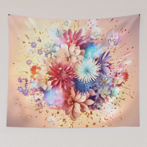 Item preview, Floral explosion in warm tones designed and sold by VisualFeeling.