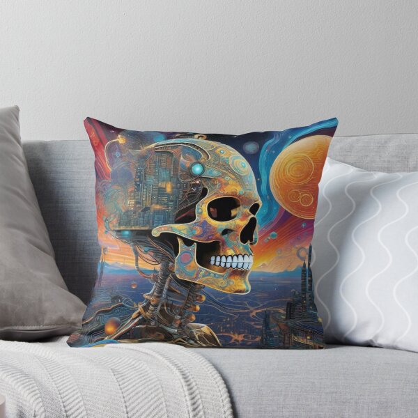 Item preview, Psychedelic Death - Trippy Skeleton Sci-Fi Cyborgs 3 designed and sold by Benito Del Ray.