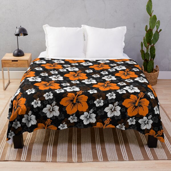 Item preview, Orange White Abstract Floral Surface Pattern designed and sold by PatternTitan.